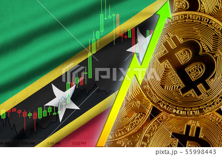 Saint Kitts and Nevis flag and cryptocurrency Saint Kitts and Nevis flag and cryptocurrency 55998443