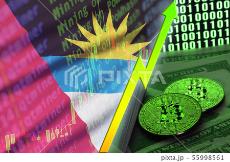 Antigua and Barbuda flag and cryptocurrency 55998561
