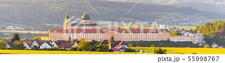 Melk Abbey, German: Stift Melk. Benedictine abbey above the town of Melk in Lower Austria, Austria Melk Abbey, German: Stift Melk. Benedictine abbey above the town of Melk in Lower Austria, Austria 55998767