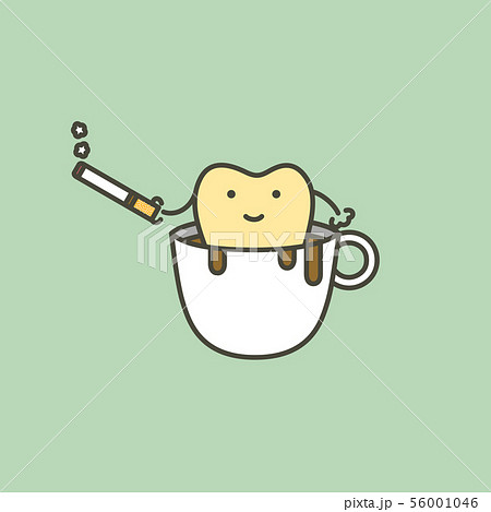 plaque or yellow teeth, tooth coffee cigarette 56001046