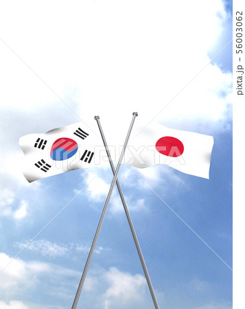 CG 3D イラスト 立体 デザイン 世界 国旗 日本 日の丸 韓国 CG 3D イラスト 立体 デザイン 世界 国旗 日本 日の丸 韓国 56003062