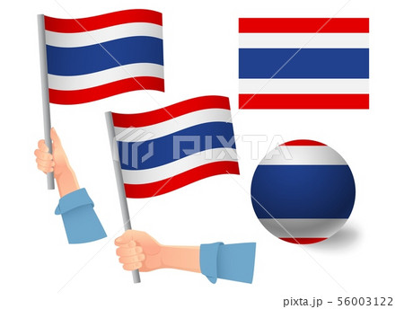 Thailand flag in hand icon 56003122