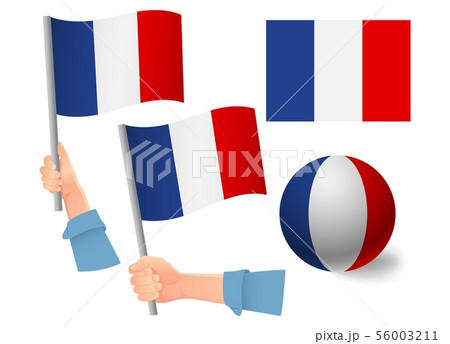 France flag in hand icon 56003211