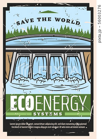 Water dam of hydro power plant, eco energy 56003276