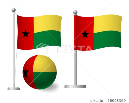 Guinea-Bissau flag on pole and ball icon Guinea-Bissau flag on pole and ball icon 56003369