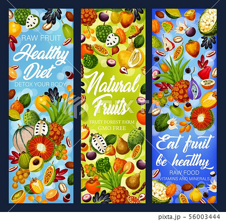 Exotic fruits, tropical berries. Detox diet food 56003444