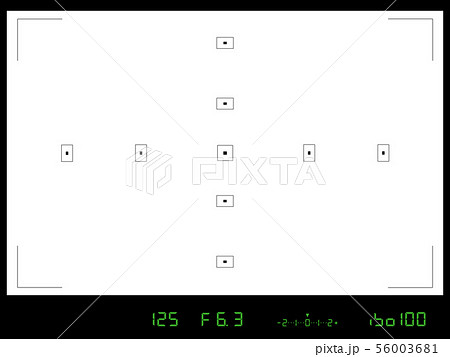カメラのシャッター画面のイラスト素材