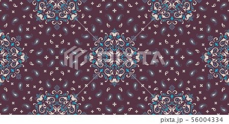 Seamless pattern based on ornament paisley Bandana Print. Vector ornament paisley Bandana Print Seamless pattern based on ornament paisley Bandana Print. Vector ornament paisley Bandana Print 56004334