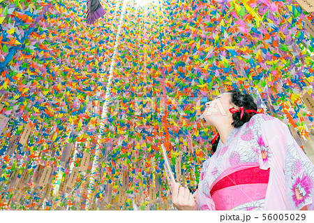 仙台七夕2019  折り鶴8万8千羽 （七色の天の川） 56005029