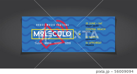 Ticket Design For Summer House Music Festival 56009094