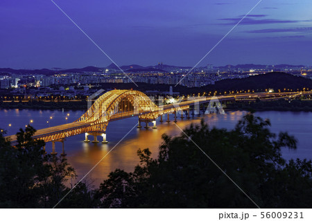 橋 漢江 夜景 56009231