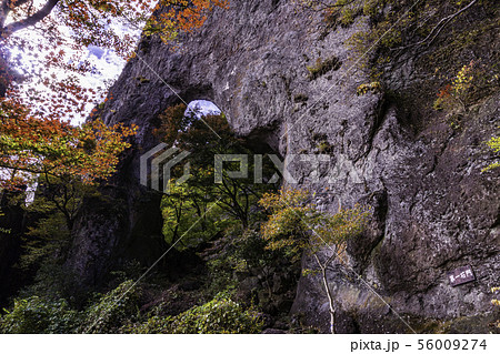 （群馬県）秋の妙義山　第一石門 56009274