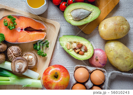 Natural Ingredient Vegetable Food With Mix Fruits Natural Ingredient Vegetable Food With Mix Fruits 56010243