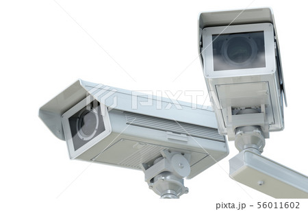 white cctv camera or security camera isolated on white cctv camera or security camera isolated on 56011602