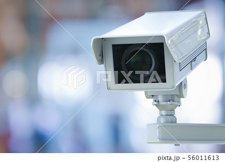 cctv camera or security camera on retail shop 56011613