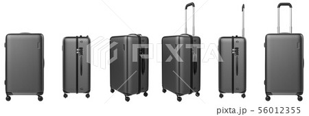 grey hard case luggage isolated on white grey hard case luggage isolated on white 56012355