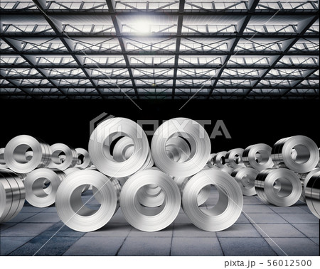 roll of steel sheets in factory 56012500