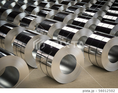 roll of steel sheets in factory 56012502