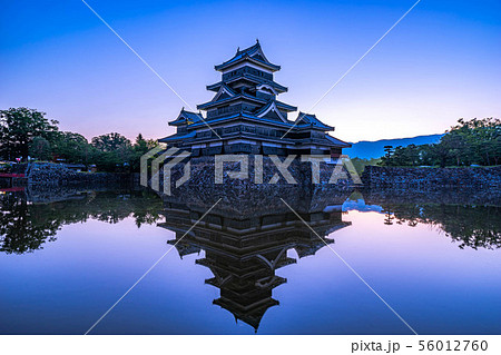 松本城　朝　【長野県】 56012760