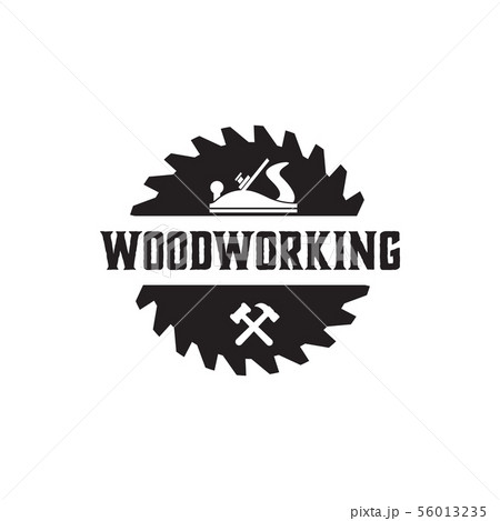Woodworking gear logo design template vector 56013235