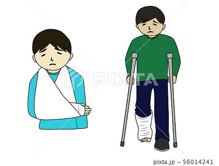 骨折した人 56014241