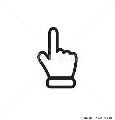 Pointing hand gesture icon graphic design template 56014346