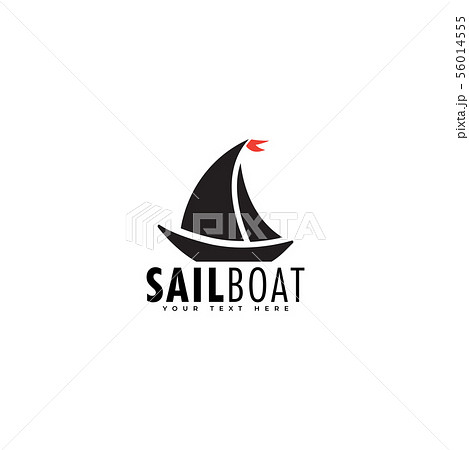 Sail boat logo design template vector isolated 56014555
