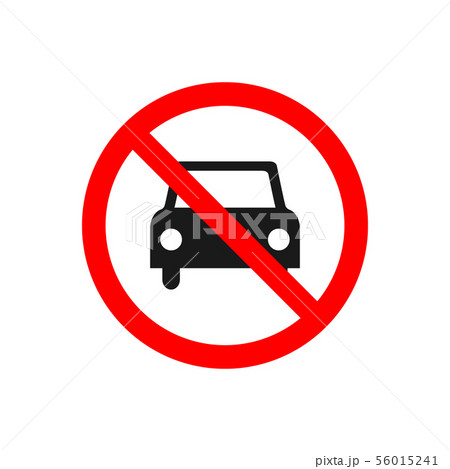 No car allowed prohibition vector icon sign No car allowed prohibition vector icon sign 56015241