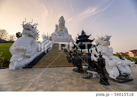Wat Huay Pla Kang temple with Guanyin and dragon 56015518