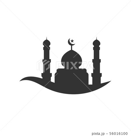 Mosque silhouette graphic design template vector 56016100