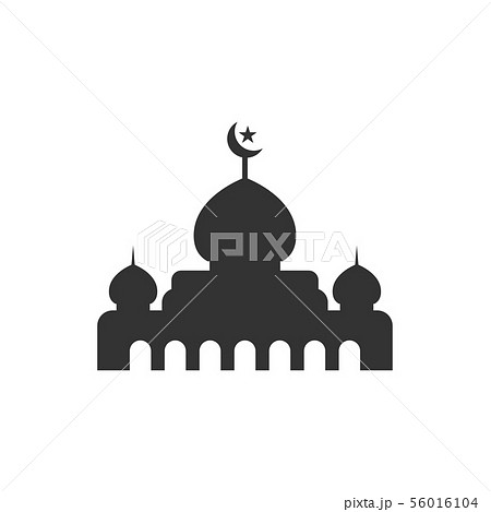 Mosque silhouette graphic design template vector 56016104