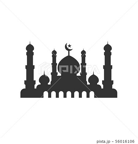 Mosque silhouette graphic design template vector 56016106