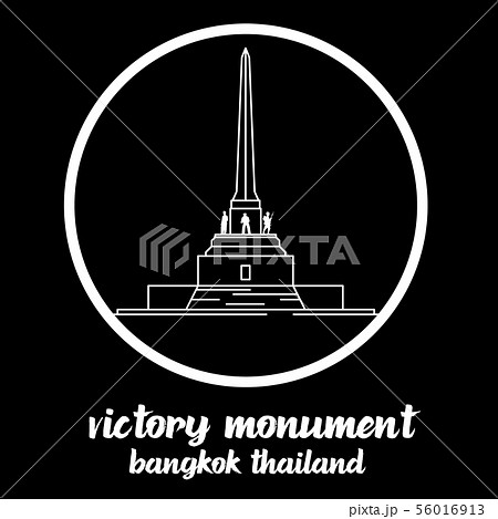 Circle Icon Victory Monument thailand. sign symbol Circle Icon Victory Monument thailand. sign symbol 56016913