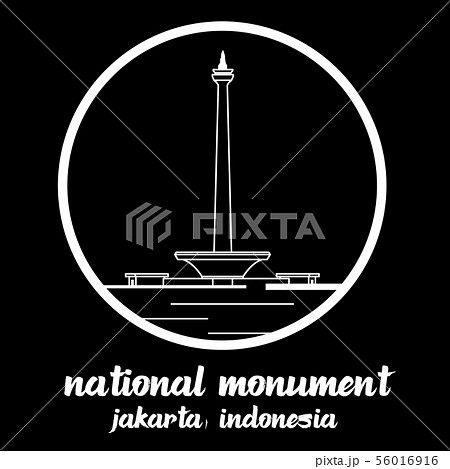 Circle Icon National Monument indonecia. eps10 Circle Icon National Monument indonecia. eps10 56016916