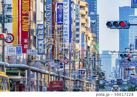 大阪　日本橋　都市景観　 56017228