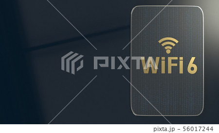 3D rendering building on tablet wifi 6 concept 3D rendering building on tablet wifi 6 concept 56017244