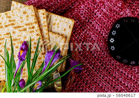 Pesach Passover symbols of great Jewish holiday. 56040617