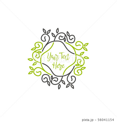 Abstract Emblem Blank Design Vector Template Frame 56041154