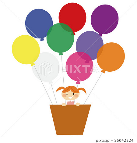 気球に乗った少女 56042224