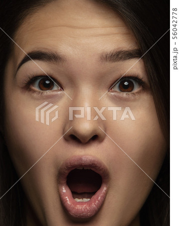 Close up portrait of young emotional woman Close up portrait of young emotional woman 56042778