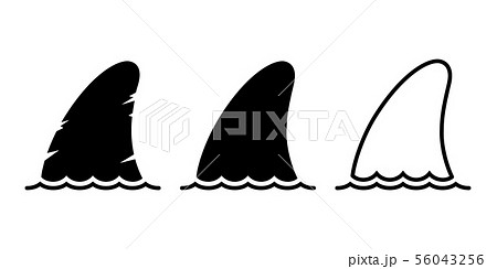 Shark Fin Vector Icon Dolphin Logo Fish Whale のイラスト素材