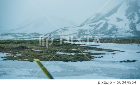 Iceland bad weather snow and fog mountaitn Iceland bad weather snow and fog mountaitn 56044854
