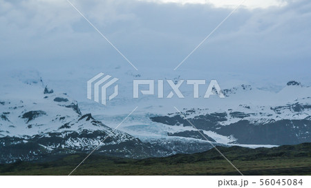 Vatnajokull glacier Iceland far view from road Vatnajokull glacier Iceland far view from road 56045084