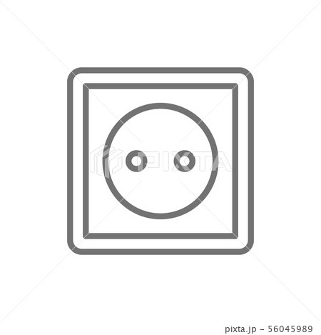European power socket line icon. Isolated on white background 56045989