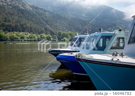 Lake ferryboats, lake Ioannina, Greece Lake ferryboats, lake Ioannina, Greece 56046782
