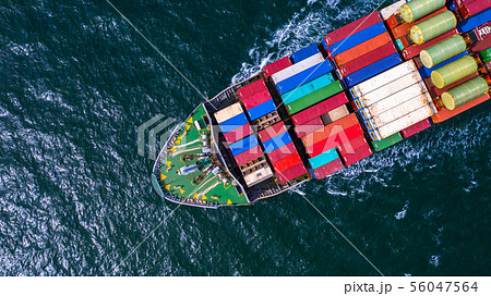 Container cargo ship carrying container for 56047564