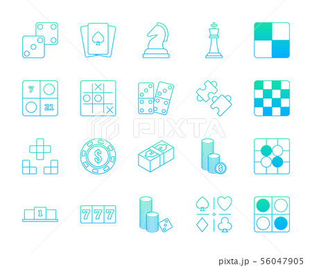 Esport and video game design icon set 56047905