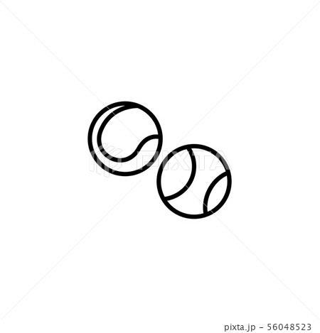 Web line icon. Tennis black on white background 56048523