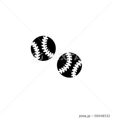 Web icon. Baseball black on white background 56048532