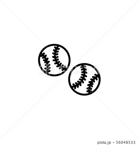 Web line icon. Baseball black on white background 56048533